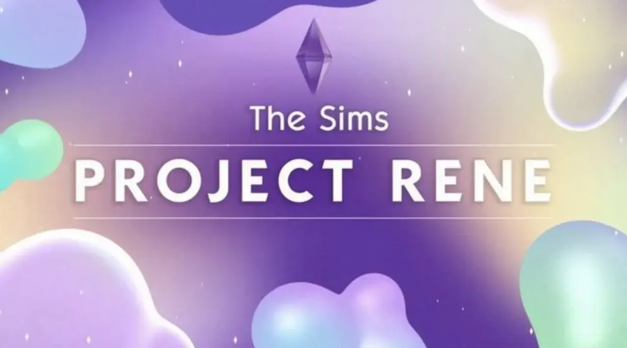 Projekt Rene, zapowiedź The Sims 5, z pastelowymi kształtami i błyszczącymi detalami.