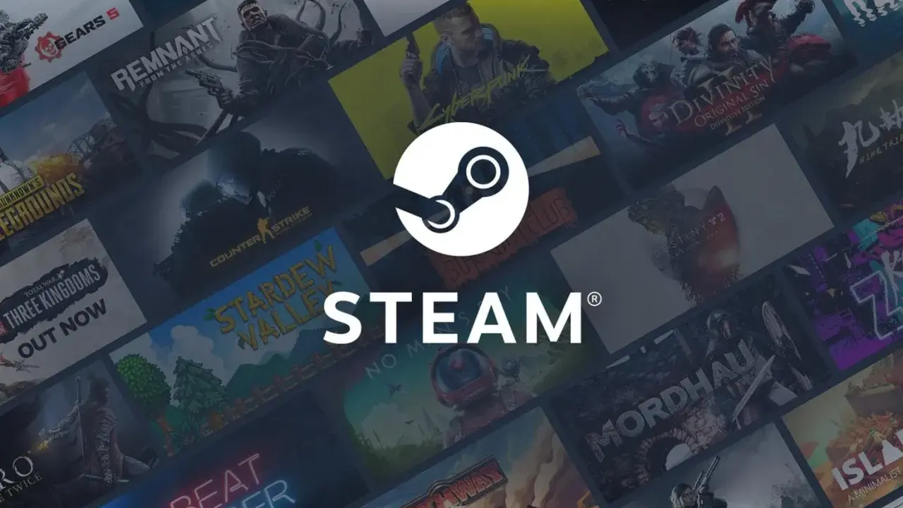 Tło z okładkami gier Steam. Zastanawiasz się, czy na Steam można płacić Blikiem?