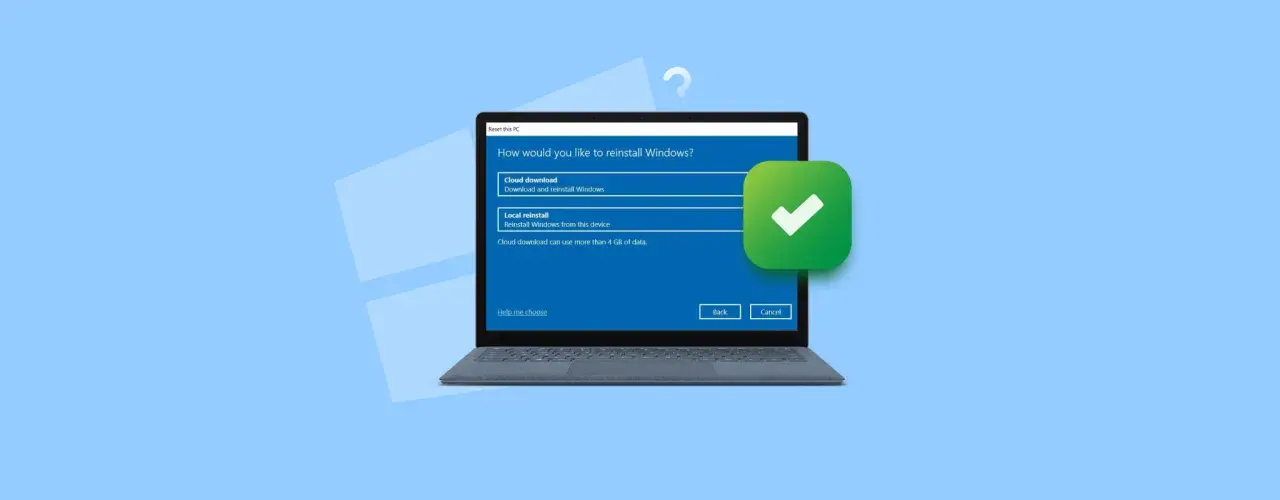 Ekran wyboru opcji ponownej instalacji systemu Windows, pokazujący jak zainstalować Windows 11.