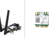 Karta sieciowa Wi-Fi z antenami i moduł Intel Dual Band Wireless-AC 3160. Dowiedz się, jak włączyć Bluetooth Windows 10.