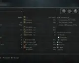 Status Vun Hylsing, poziom 60. To jest bloodborne poradnik, który pokazuje statystyki postaci, obrażenia i obrony.