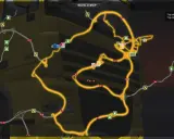 Mapa świata ETS2 z trasą wokół Paryża. Czas na podróż, vive la France ets2!