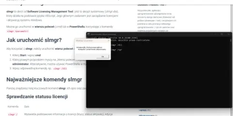 Komunikat "Komputer został trwale aktywowany" po wpisaniu komendy slmgr /dli, co oznacza, że udało się aktywować system Windows.