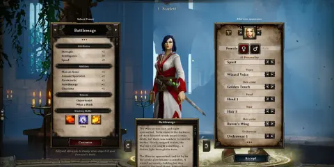 Tworzenie postaci w Divinity Original Sin: wybór klasy Battlemage, modyfikacja atrybutów i umiejętności. Poradnik.