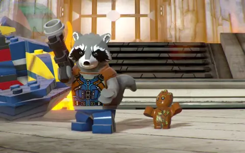 Szop pracz i Groot z Lego Marvel Super Heroes 2, szukacie kodów? Oto oni, gotowi do akcji!