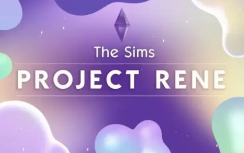 Projekt Rene, zapowiedź The Sims 5, z pastelowymi kształtami i błyszczącymi detalami.