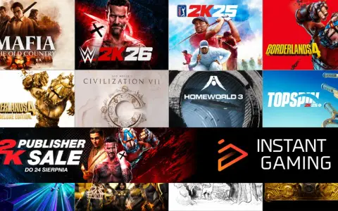 Kolaż okładek gier: Mafia, WWE 2K26, PGA Tour 2K25, Borderlands 4, Civilization VII, Homeworld 3, Topspin 2K25.