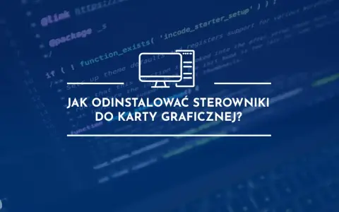 Kod źródłowy z pytaniem: jak odinstalować sterowniki do karty graficznej? Ikona komputera.