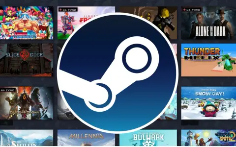 Logo Steam otoczone okładkami gier. Dowiedz się, jak udostępnić grę na Steam, aby dzielić się zabawą ze znajomymi.