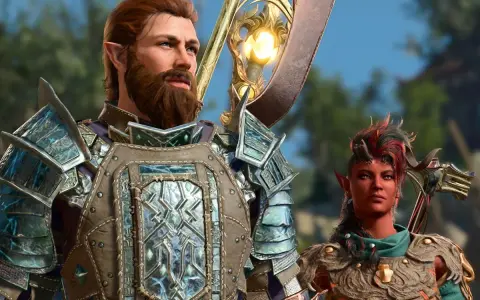 Gale BG3 w zbroi, obok niego demonica. Gotowi na przygodę w świecie Baldur's Gate 3.