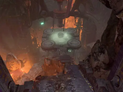 Mroczna, skalista jaskinia z centralną platformą i schodami prowadzącymi w dół. To tajemnicza kuznia adamantyny w Baldur's Gate 3.