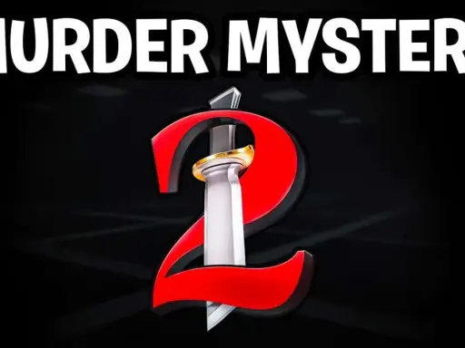 Logo Murder Mystery 2 z mieczem przebijającym cyfrę 2. Szukasz kodów do mm2?