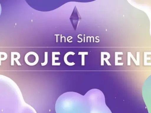 Projekt Rene, zapowiedź The Sims 5, z pastelowymi kształtami i błyszczącymi detalami.