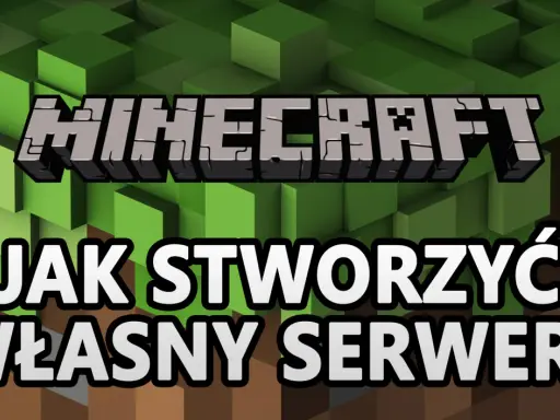 Jak stworzyć serwer Minecraft? Grafika z logo gry i pytaniem o tworzenie własnego serwera.