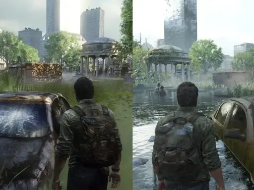 Porównanie grafiki z gry The Last of Us Part I na PS4 i PS5. Czy gry z PS5 działają na PS4? Nie, ale ta gra wygląda świetnie na obu konsolach.