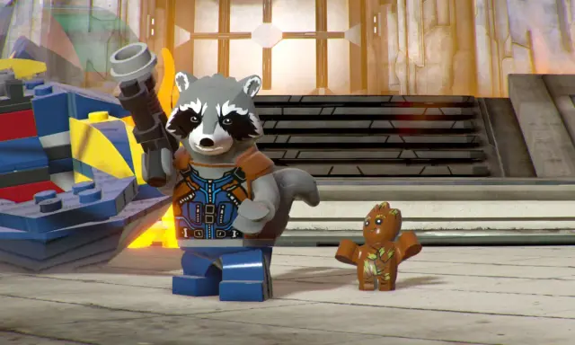 Szop pracz i Groot z Lego Marvel Super Heroes 2, szukacie kodów? Oto oni, gotowi do akcji!