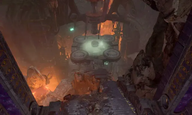 Mroczna, skalista jaskinia z centralną platformą i schodami prowadzącymi w dół. To tajemnicza kuznia adamantyny w Baldur's Gate 3.