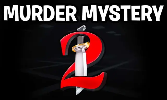 Logo Murder Mystery 2 z mieczem przebijającym cyfrę 2. Szukasz kodów do mm2?
