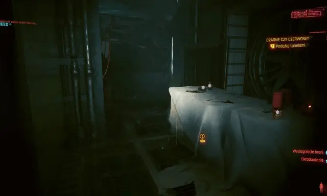 Mroczne tunele w stylu cyberpunk. Wybór między czarne czy czerwone? Podążaj tunelami, by odkryć tajemnicę.